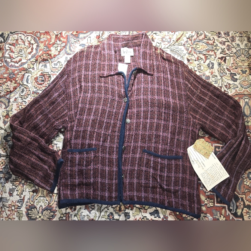 Tantrums Plaid Jacket with Pink and Black